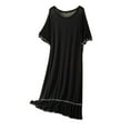 thumbnail image 1 of Admvng Nightgowns for Women Round Neck Solid Color Loose Comfortable Mid Length Sleepshirt L-2XL, 1 of 5