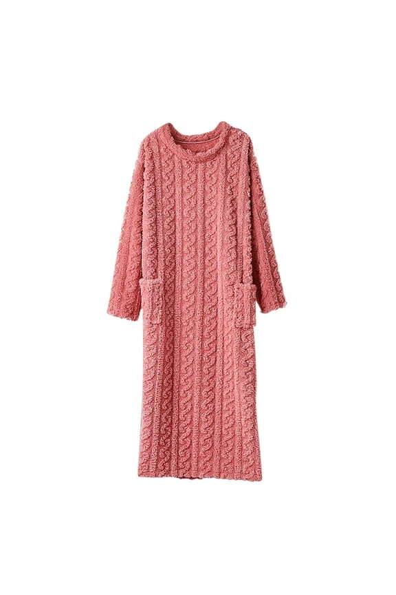 Night Gowns for Women Casual Solid Winter Loose Nightgowns, Size Free Size