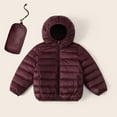 thumbnail image 1 of Admvng Packable Puffer Jackets for Girls and Boys Lightweight Solid Color Hooded Zipper Thin Down Jacket Children's Casual Jacket 100-170, 1 of 6