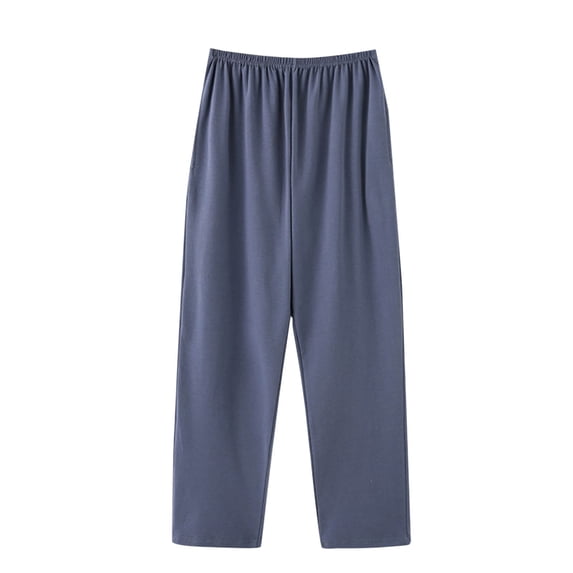 Admvng Pajamas for Men Casual Solid Double Pocket Loose Large Size Can Be Worn As Home Pants M-4XL