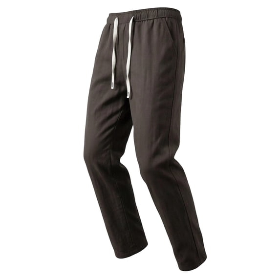 Admvng Pants for Men Big & Tall Elastic Drawstring Waist Straight Leg Casual Soft Trousers with Pockets