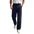 Admvng Pants for Men Solid Button Zipper Casual Office Work Trousers ...