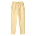 thumbnail image 1 of Admvng Pants for Men Summer Solid Color Pocket Drawstring Pants L-6XL, 1 of 4