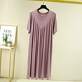 thumbnail image 1 of Admvng Plus Size Nightgowns for Women Long Nightgown Womens Solid Loungewear Oversized Sleepwear Loose Sleep Dress L-XL, 1 of 4