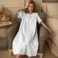 thumbnail image 1 of Admvng Plus Size Nightgowns for Women Winter Casual Thick Warm Flannel Long Loose Nightdress M-3XL, 1 of 5