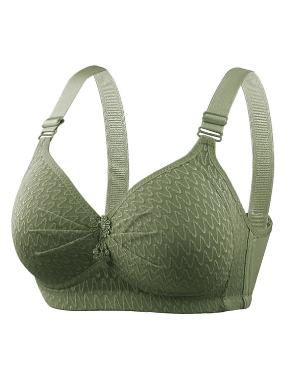 Push Up Bra for Women Middle Aged And Elderly Bras without Steel Rings Large Size Underwear Front Button Style Bra Comfortable Bra S-3XL