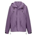 thumbnail image 1 of Admvng Rain Coats for Women Casual Running Lightweight with Zipper Pocket Coat Outwear Jacket S-3XL, 1 of 6