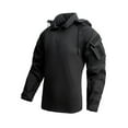 thumbnail image 1 of Admvng Rain Jacket Men Solid Color Outdoor Tactical Training Short Sleeved Stand Up Collar Sports Top T-shirt S-3XL, 1 of 7