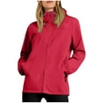 thumbnail image 1 of Admvng Rain Jacket Women Spring and Winter Waterproof Hooded Pocket Zipper Jacket Outdoor Mountaineering Clothing Sports Jacket, Size S-3XL, 1 of 7