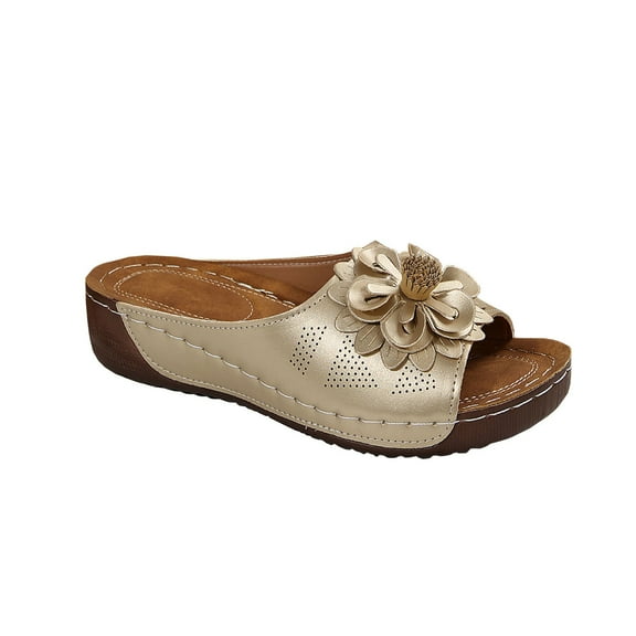 Admvng Sandals Women Sandals Shoes Slip On Summer Comfortable Slides Sandals Lightweight Shoes with Flowers 36-43