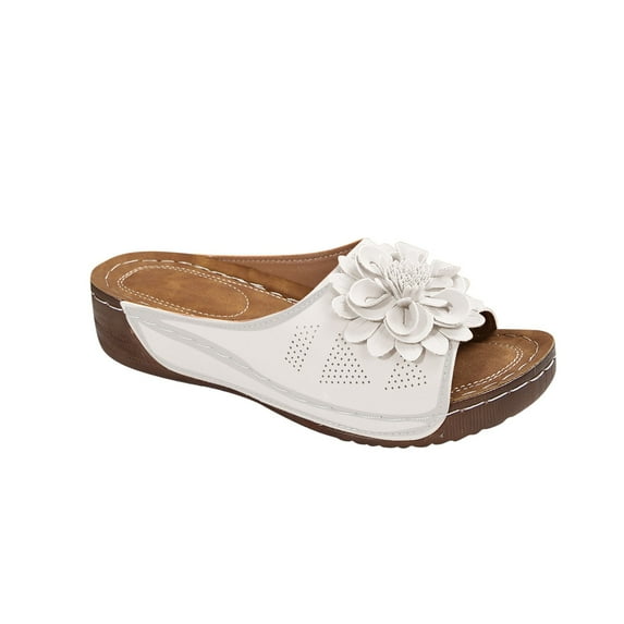 Admvng Sandals Women Sandals Shoes Slip On Summer Comfortable Slides Sandals Lightweight Shoes with Flowers 36-43