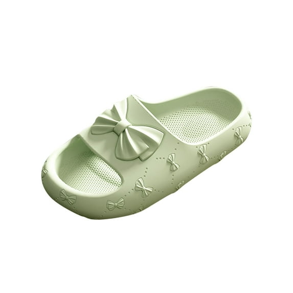 Admvng Sandals Women Fashion Casual Summer New Style Solid Color Bowknot Outdoor Bathroom Soft Bottom Home Non-Slip Thick Bottom Slippers 35-41