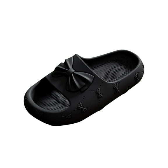 Admvng Sandals Women Fashion Casual Summer New Style Solid Color Bowknot Outdoor Bathroom Soft Bottom Home Non-Slip Thick Bottom Slippers 35-41