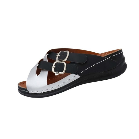 Admvng Sandals for Women 2025 Fashion Casual Color Matching One-Foot Breathable Spring and Summer New Wedge Heel Sandals 36-43