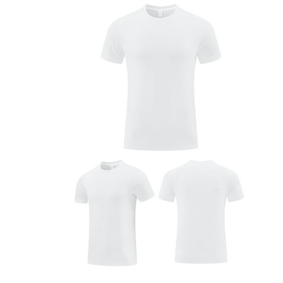 Admvng Shirts for Men Summer Solid Color Short Sleeved Outdoor Running Sports Ice Breathable T-shirts S-4XL