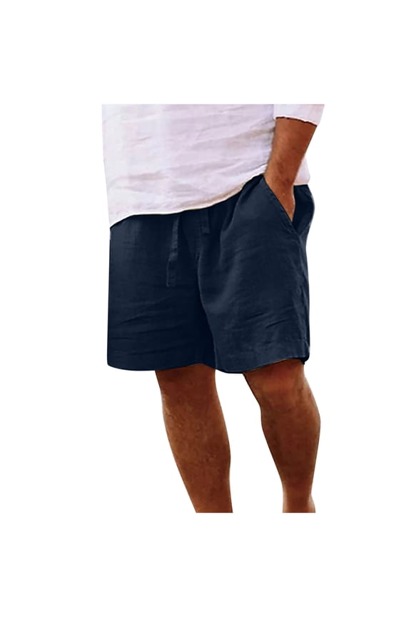 Shorts for Men Casual Big & Tall Drawstring Elastic Waist Classic Stretch Short with Pockets