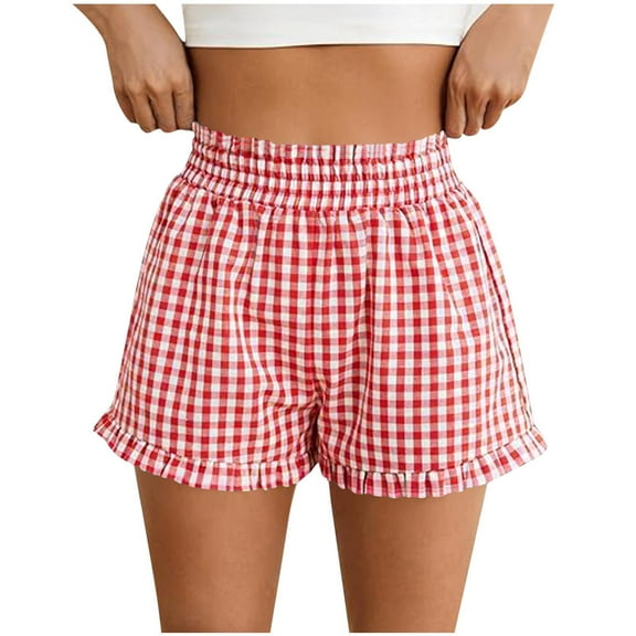 Admvng Shorts for Women Trendy Fashion Spring and Summer Cute Comfortable Elastic Waist Casual Short Pants S-2XL