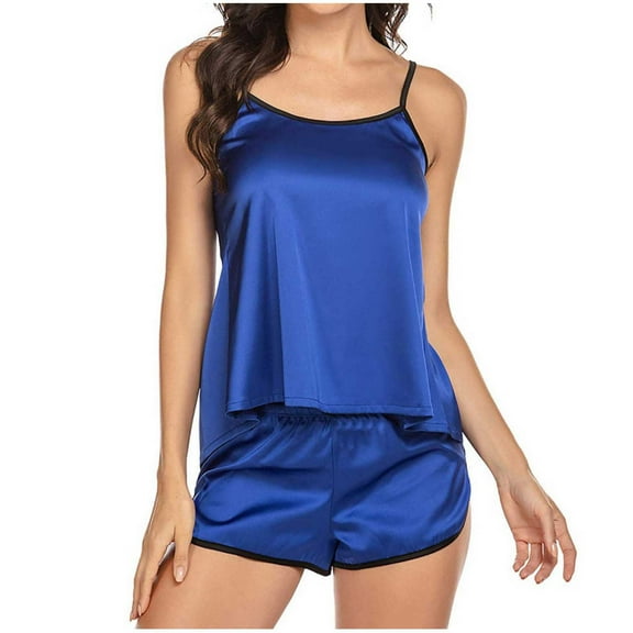 Admvng Sleepwear for Women Home Clothing Fashion Comfortable Solid Color Suspender Pajamas Set S-XL