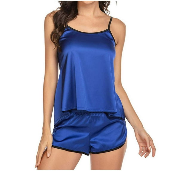 Admvng Sleepwear for Women Home Clothing Fashion Comfortable Solid Color Suspender Pajamas Set S-XL