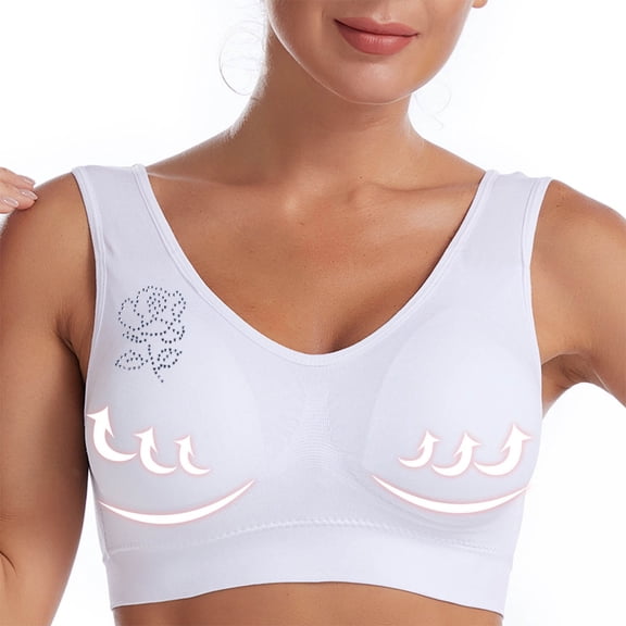 Admvng Sports Bras For Women Traceless Comfortable No Steel Ring Breathable Gathering Bra Woman Underwear S-4XL