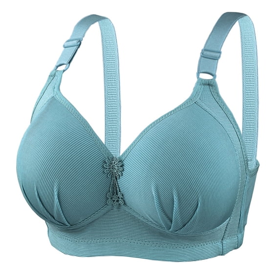 Admvng Sports Bras for Women Middle Aged and Elderly Bras without Steel Rings Large Size Underwear Front Button Style Comfortable Bra, Size 38-44