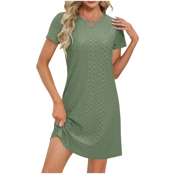 Admvng Summer Dresses for Women 2025 Fashion Casual Solid Color Pocket Summer Sleeveless Round-Neck Dress S-2XL