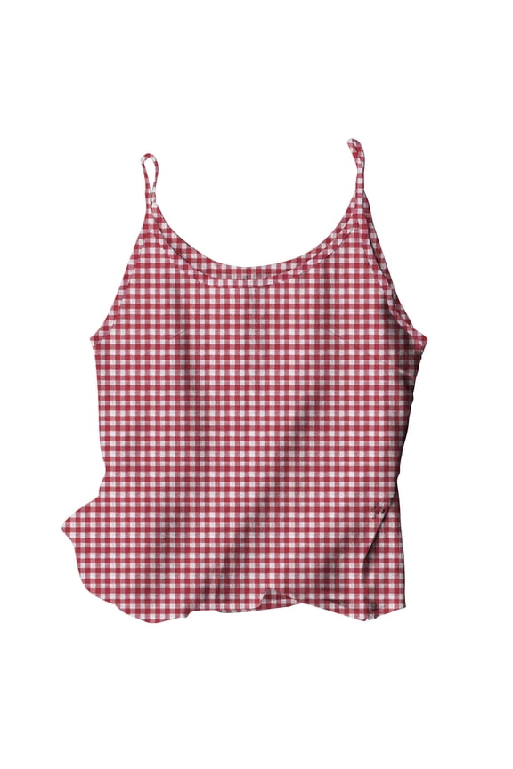 Summer Tops for Women 2025 Sleeveless Linen Checkered Loose Round Neck Tank Top Admvng S-3XL