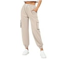 thumbnail image 1 of Admvng Sweatpants Women Cargo Sweatpants Drawstring Slim Fitting Pants Casual Baggy Pant with Multi Pockets, Size S-3XL, 1 of 6