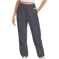 thumbnail image 1 of Admvng Sweatpants Women Elastic-Lace-Up Casual Solid Color Sports Casual Pants Comfy Fall Winter Pants, Size S-3XL, 1 of 5