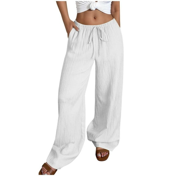 Admvng Sweatpants Women Warm Elastic Waist Sports Casual Solid Pants with Side Pockets Joggers, Size S-2XL