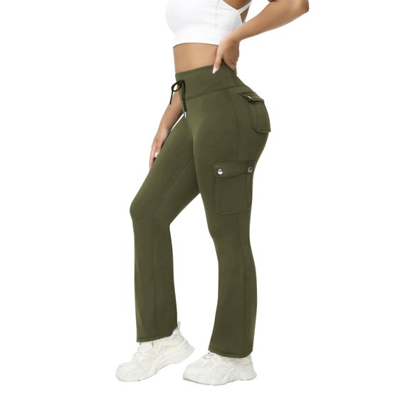 Admvng Sweatpants Women Wide Leg Sweatpants Solid Elastic Waist Comfy Lounge Joggers Baggy Sweatpants with Pockets S-2XL