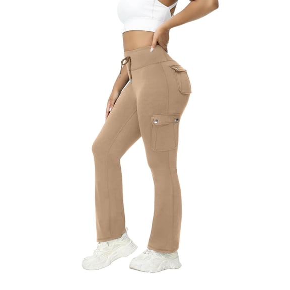 Admvng Sweatpants Women Wide Leg Sweatpants Solid Elastic Waist Comfy Lounge Joggers Baggy Sweatpants with Pockets S-2XL