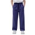 thumbnail image 1 of Admvng Sweatpants for Girls Children's Solid Color Boys Bike Full Length Sports Casual Home Long Pants, Size 120-170, 1 of 5