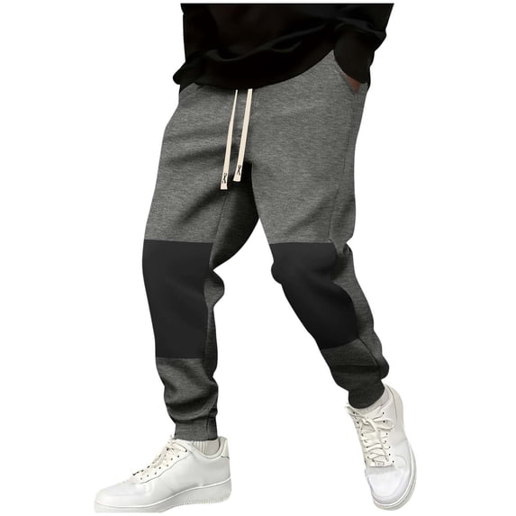 Admvng Sweatpants for Men Casual Draw Rope Waist Pockets Bind The Feet Sweatpants, Size S-3XL