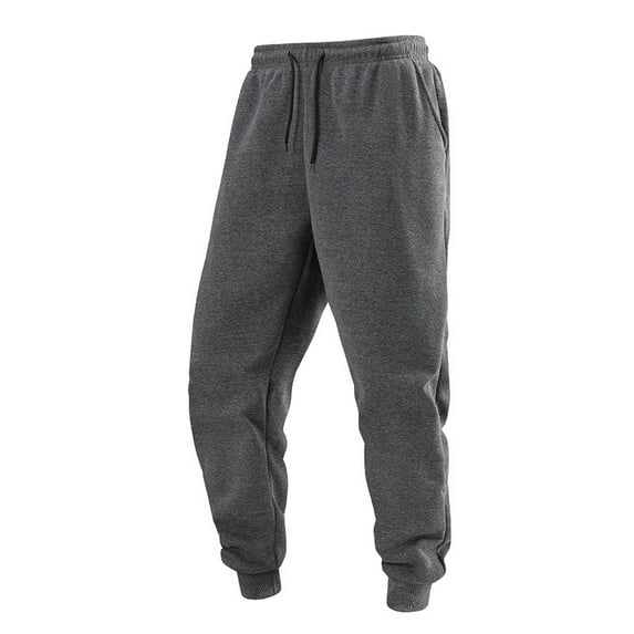 Admvng Sweatpants for Men Solid Color Drawstring Elastic Waist Straight Leg Pants,Size S-3XL