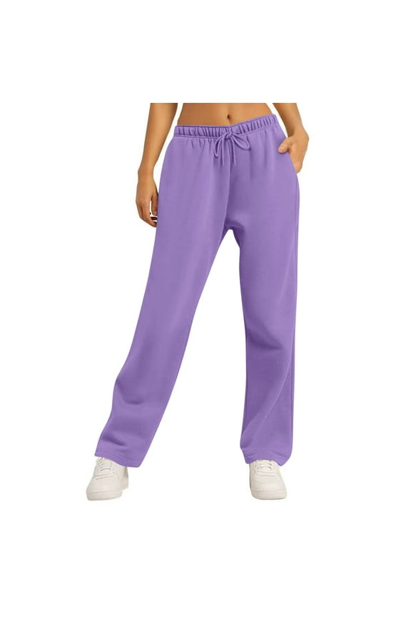 Sweatpants for Women Elastic Loose Relaxed Cotton Soft Yoga Sports Dance Pants, Size S-3XL