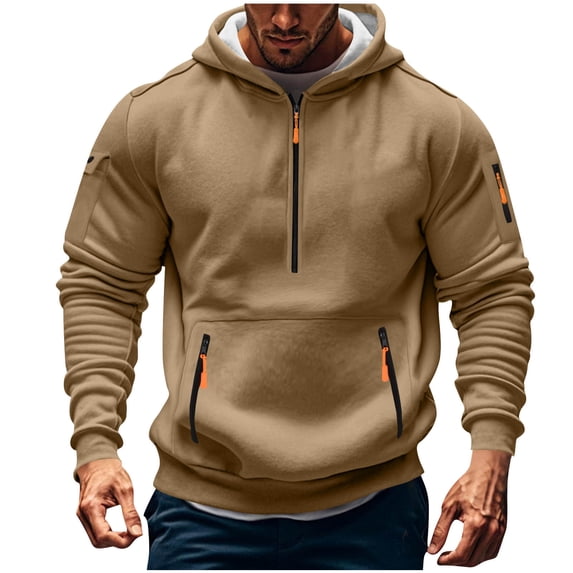 Admvng Sweatshirts for Men Casual Solid Long Sleeved , Big & Tall Options Available, Size S-5XL