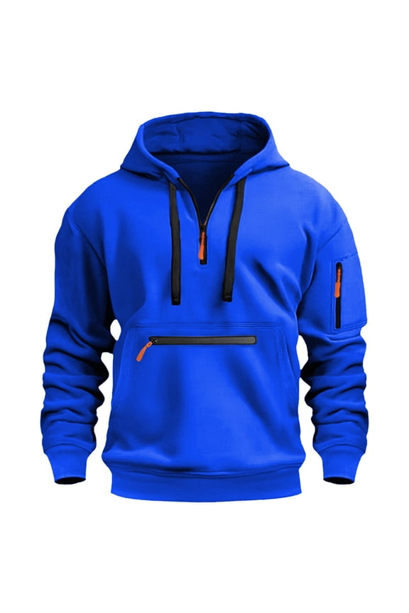Sweatshirts for Men Casual able Long Sleeved Hooded Pocket Top Long Sleeve Hooded Blouse, Size S-2XL