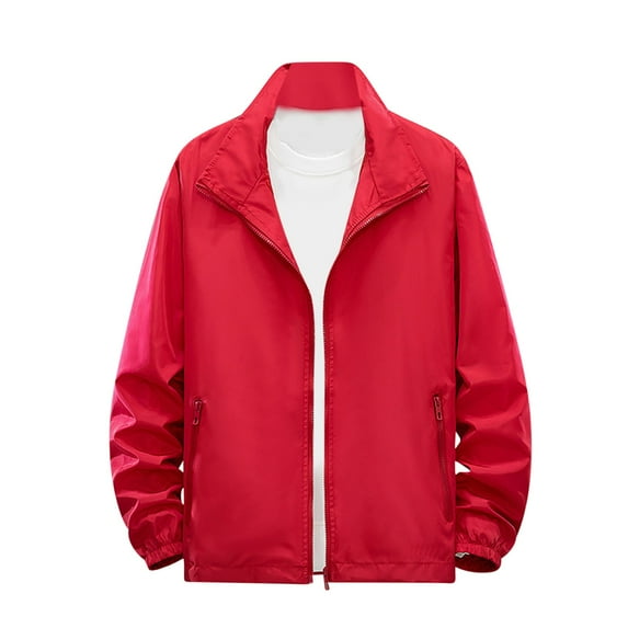 Admvng Sweatshirts for Men Outerwear with Stand Up Collar and Enlarged Workwear Solid Color Pockets Long Sleeved Hooded Casual Jacket, Size S-5XL