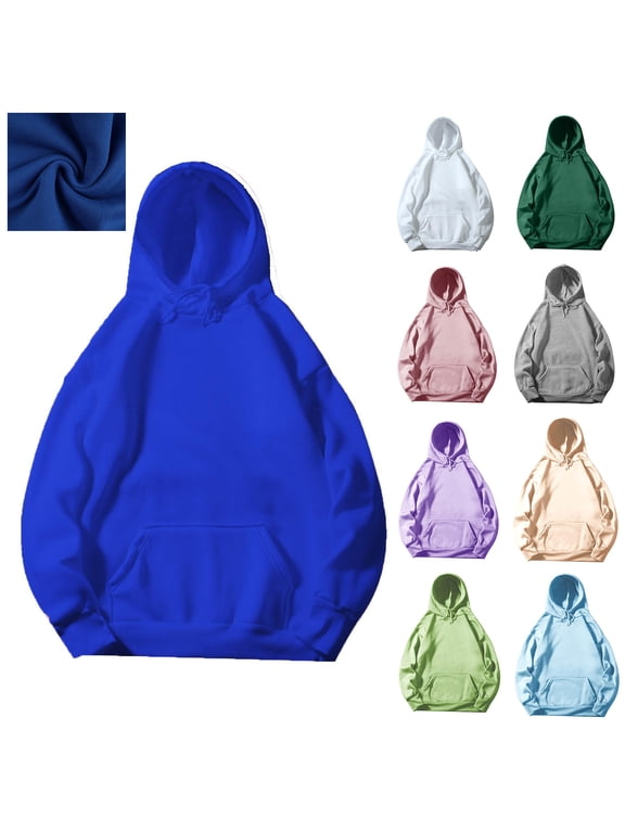 Sweatshirts for Men Relaxation Sport Long Sleeve Solid Color Hooded Pullover, Size S-2XL