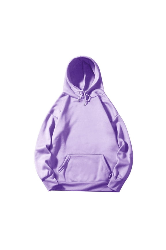 Sweatshirts for Men Relaxation Sport Long Sleeve Solid Color Hooded Pullover, Size S-2XL