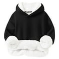 thumbnail image 1 of Admvng Sweatshirts for Teen Girls Children Casual Long Sleeve Hoodie Lamb Wool and Thickening(1-8years), 1 of 2