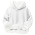 thumbnail image 1 of Admvng Sweatshirts for Teen Girls Children Casual Long Sleeve Hoodie Lamb Wool and Thickening(1-8years), 1 of 2