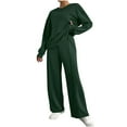thumbnail image 1 of Admvng Sweatsuits Women 2 Piece Outfit Crew Neck Pocket Casual Long Sleeve Sweatshirt Pant Set,Sizes S-2XL, 1 of 9