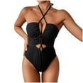 thumbnail image 1 of Admvng Swim Suits For Women Solid Color Swimsuit Female Bikini With Strapless Swimsuit S-XL, 1 of 6