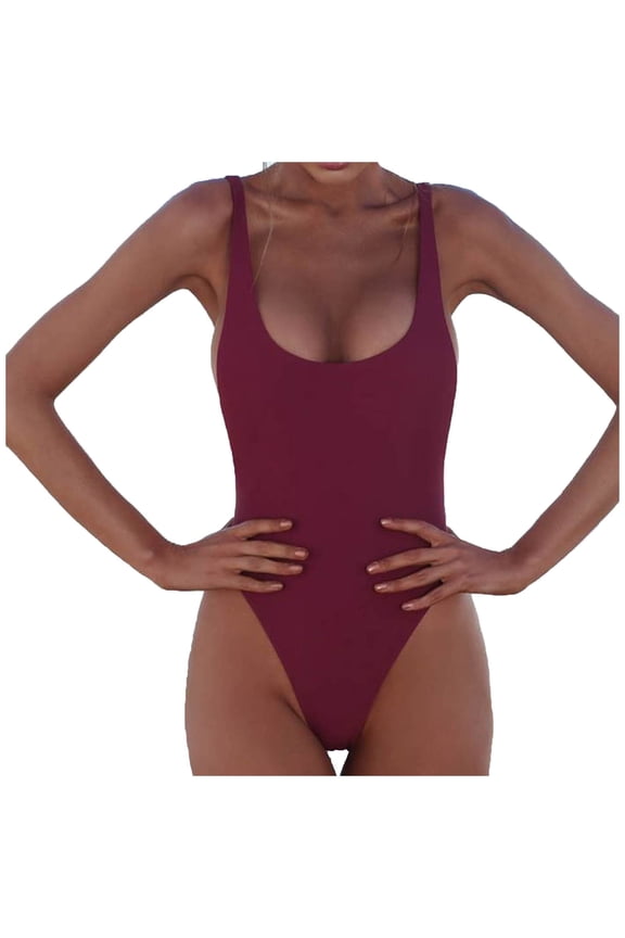 Swim Suits for Women 2025 Tummy Control Slimming Elastic Suspender Open Back Bikini One-piece Swimsuit S-XL