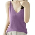 thumbnail image 1 of Admvng Tank Tops For Women Knitted Base Shirt V Neck Blouses Fashionable Casual Tank S-2XL, 1 of 4