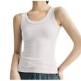 thumbnail image 1 of Admvng Tank Tops for Women Summer Slim and Comfortable Small Size Round Neck Ribbed Top Sleeveless Cropped Top S-2XL, 1 of 7
