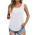 thumbnail image 1 of Admvng Tops for Women Trendy Loose Solid Color Casual Flowy Basic Sleeveless Summer Tank Tops Clothing Outfits Admvng S-2XL, 1 of 5