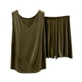 thumbnail image 1 of Admvng Two Piece Sets For Women Casual Sleeveless Pullover Tops and Wide Leg Shorts Lounge Sets M-2XL, 1 of 7